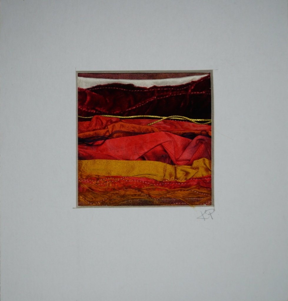silk textile of a desert inspired scene