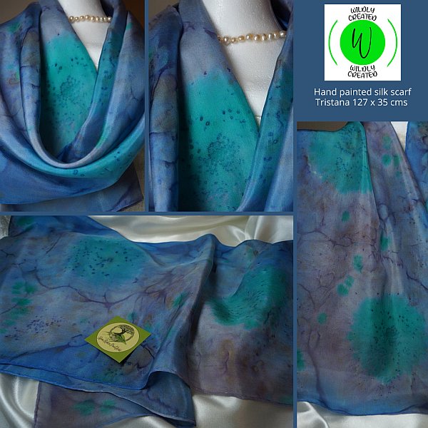 blue silk scarf