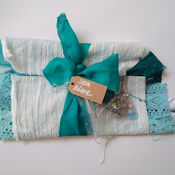 Sea blue mixed media bundles