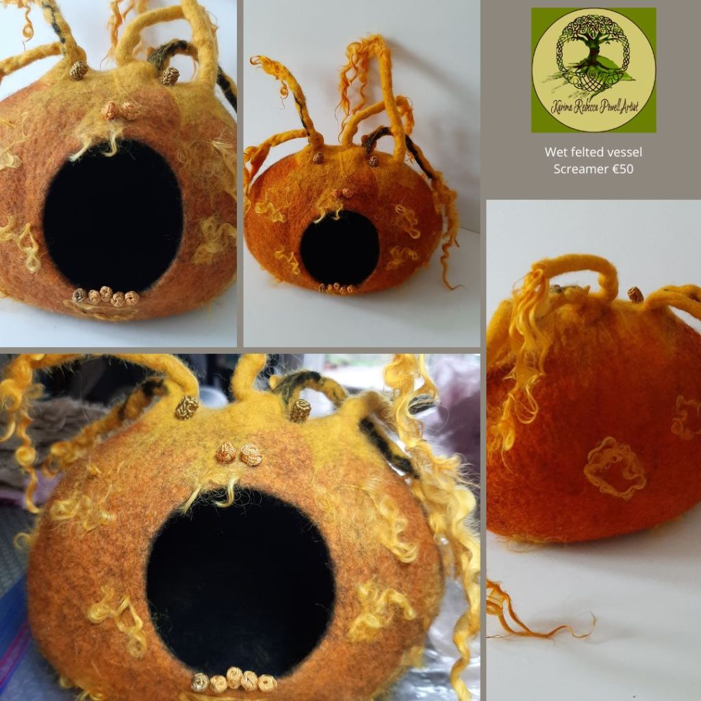 wet felted vessel