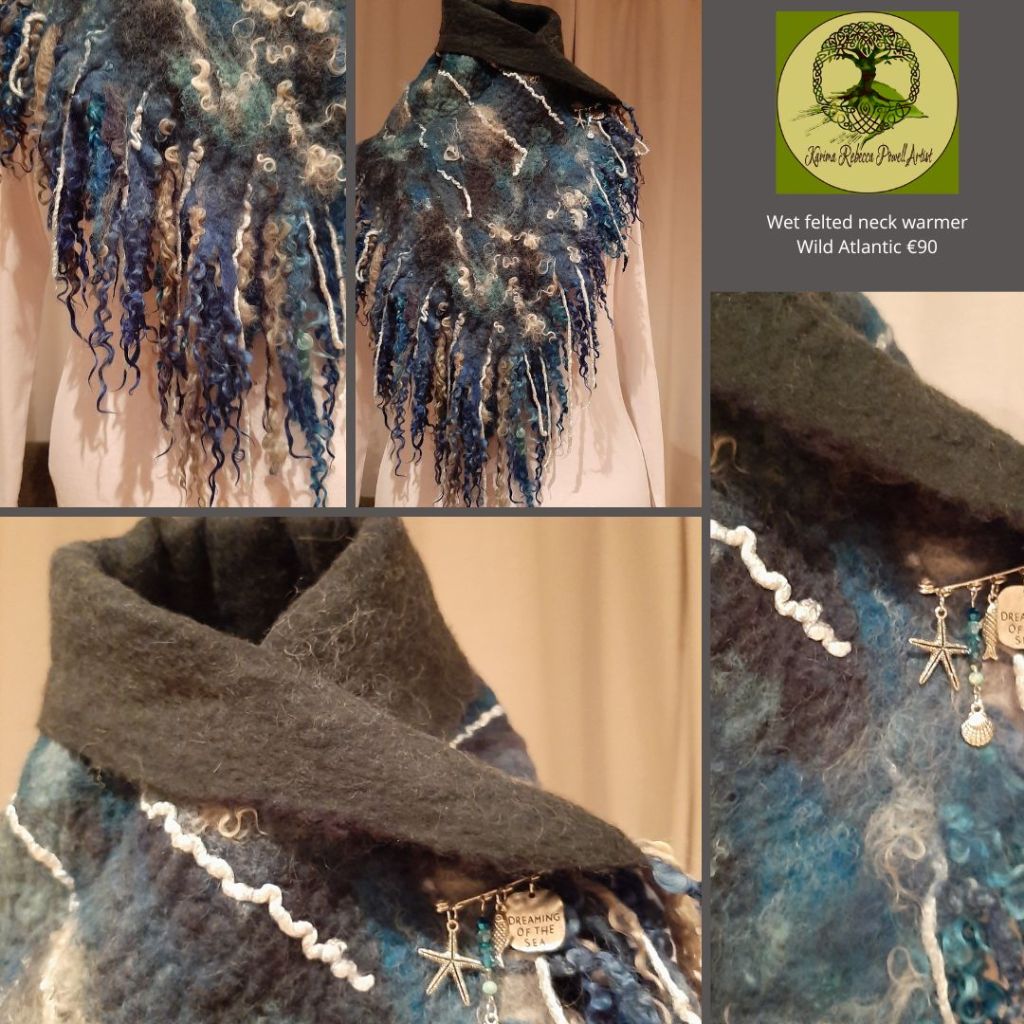 wet felted neck warmer 