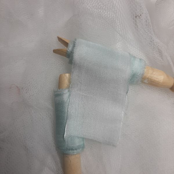 ice blue silk ribbons