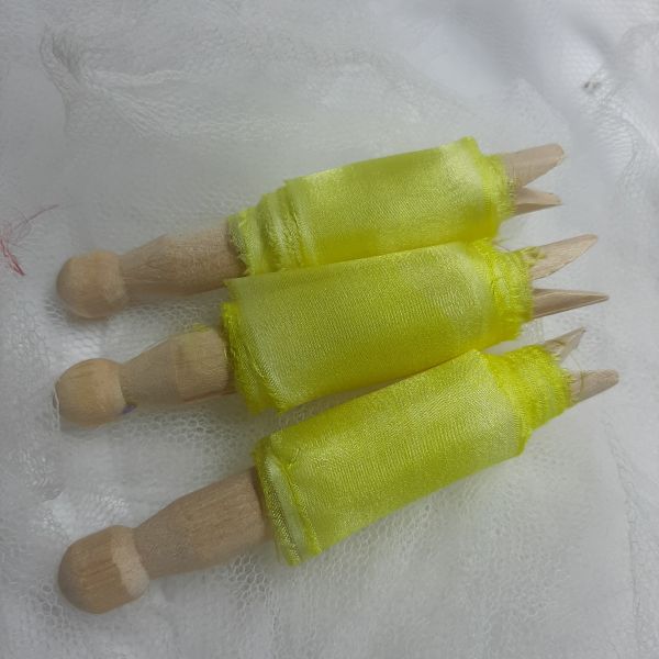 lemon yellow silk ribbons